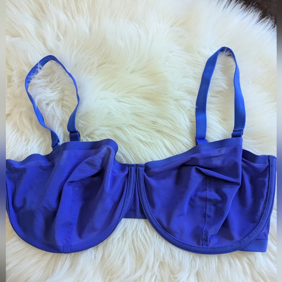 CUUP Women's The Balconette Mesh Bra Vibrant Blue Underwire 38G - Picture 1 of 6